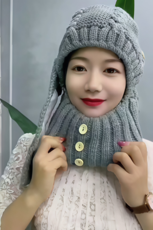 Women's Woolen Winter Monkey Cap