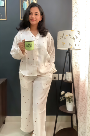 Pure Cotton Cupcake Sprinkles Full Sleeves Night Suits