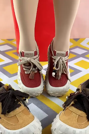 Women Platform Sneakers Lightweight Thick Soled Sneakers