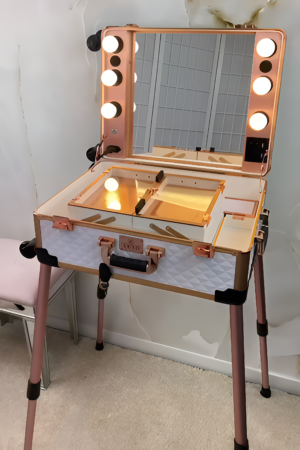 Aluminum Trolley Makeup Train Case