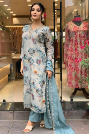 Women Viscose Rayon Kurta Pant Dupatta Set