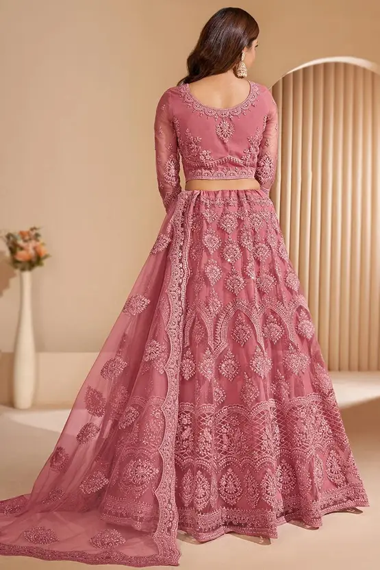 Embroidered Semi Stitched Lehenga Choli - Image 2