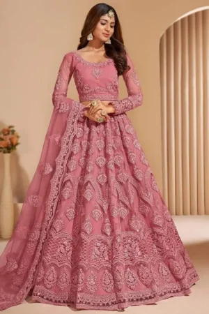 Embroidered Semi Stitched Lehenga Choli