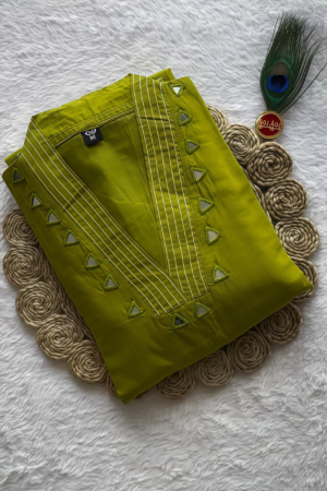 Printed Embroidery Ladies A Line Kurti