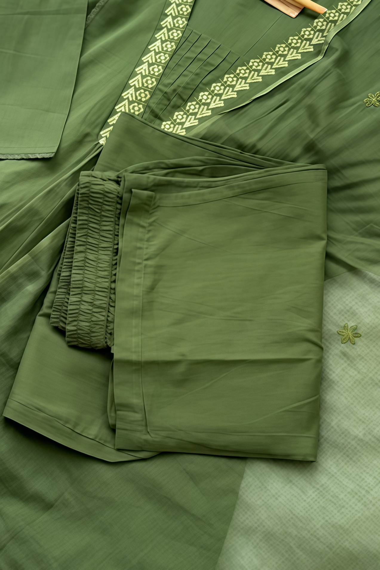 Pure Cotton Embroidered Anarkali Set - Image 3