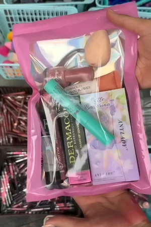 complete makeup kit set for beginners with eyeshadow palette blush and lip products